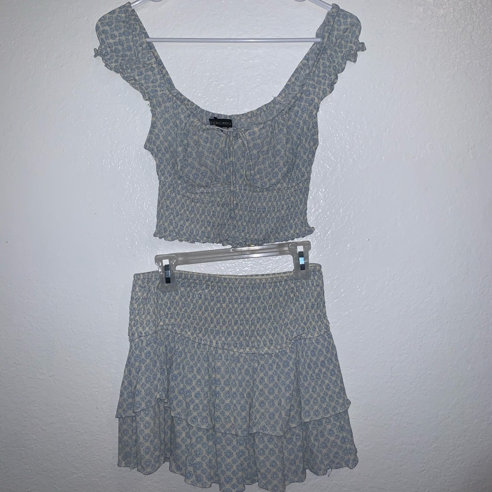 Boutique skirt and off the shoulder  set